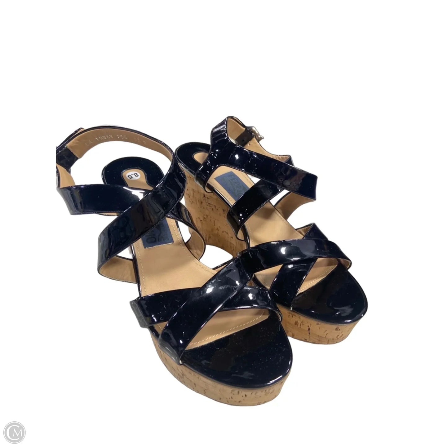 Sandals Luxury Designer By Ferragamo In Black, Size: 8.5