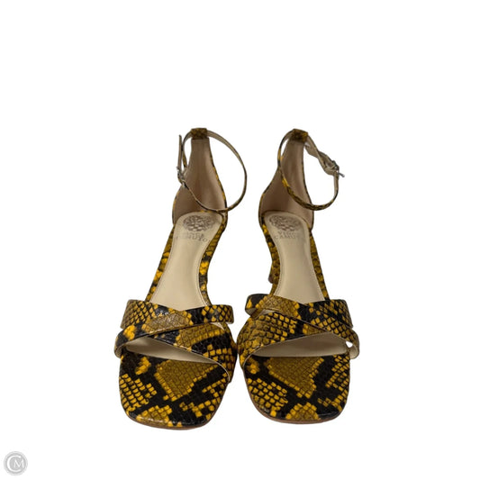 Sandals Heels Kitten By Vince Camuto In Yellow, Size: 8.5