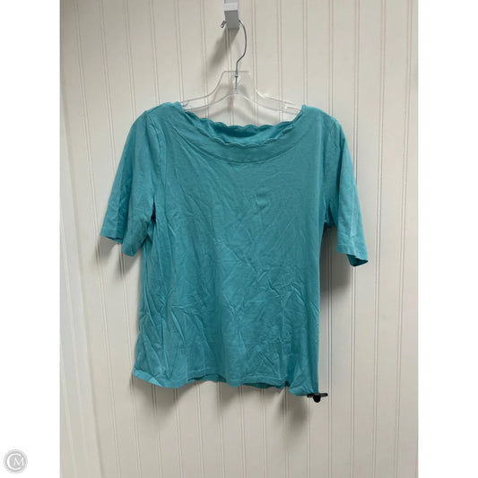 Top 3/4 Sleeve By Talbots In Aqua, Size: M