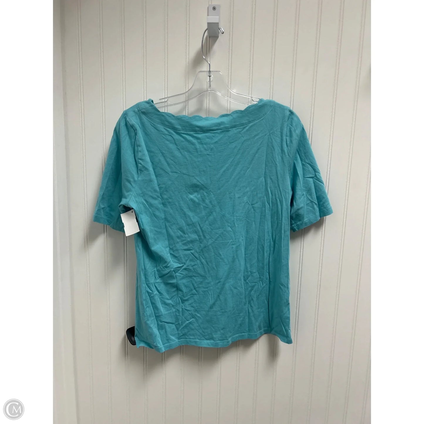 Top 3/4 Sleeve By Talbots In Aqua, Size: M