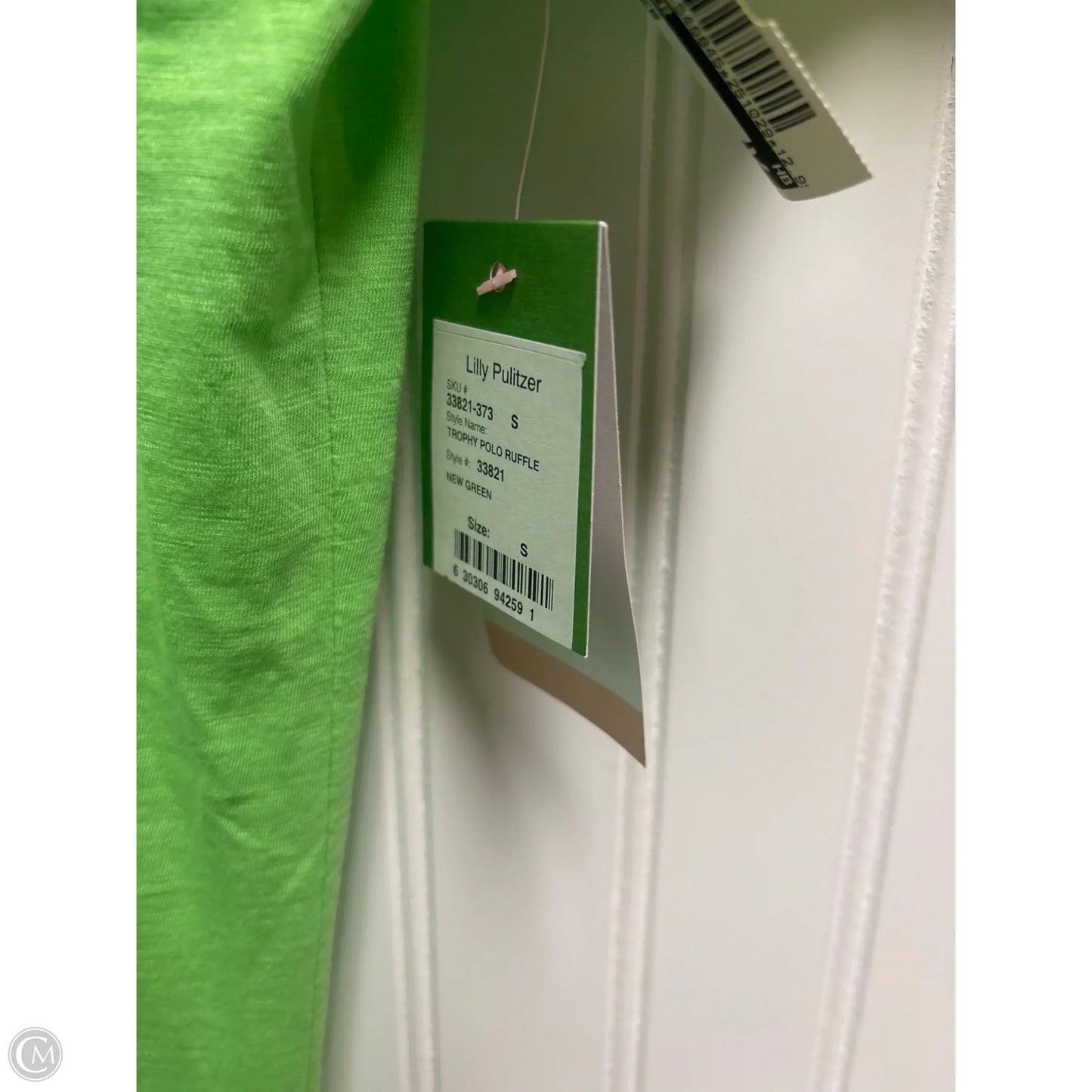 Top Short Sleeve Designer By Lilly Pulitzer In Green, Size: S