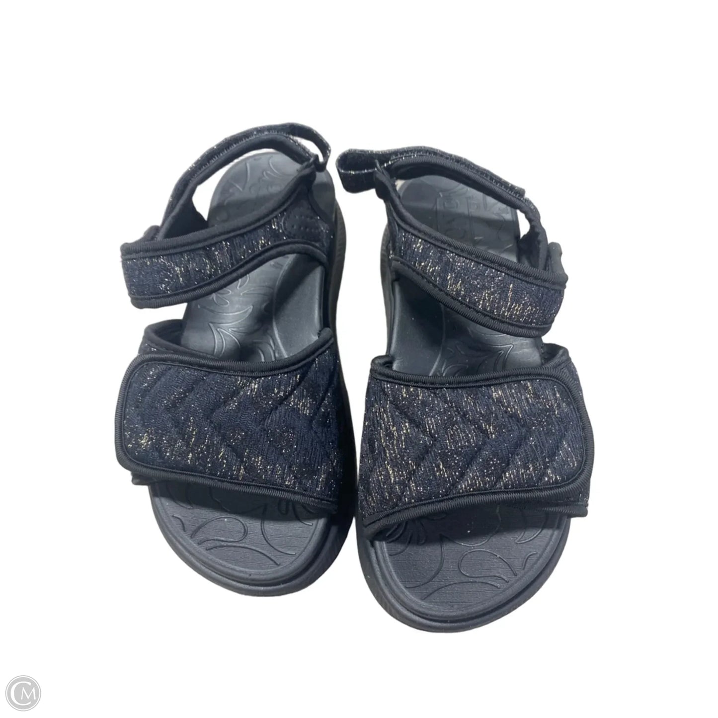 Sandals Flats By Clothes Mentor In Black, Size: 7