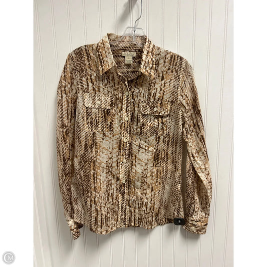 Top Long Sleeve By Lucky Brand In Brown, Size: S
