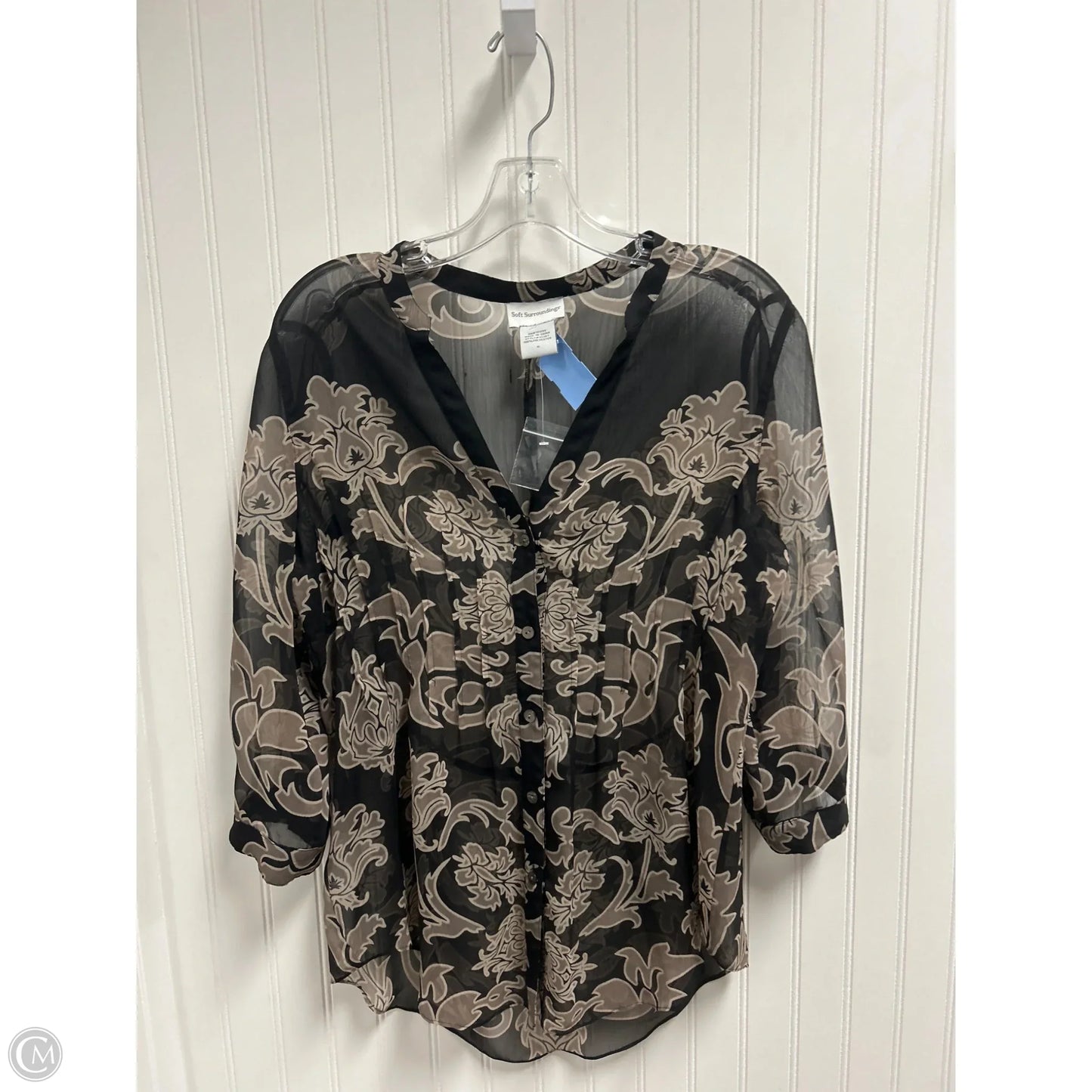 Top Long Sleeve By Soft Surroundings In Brown, Size: S