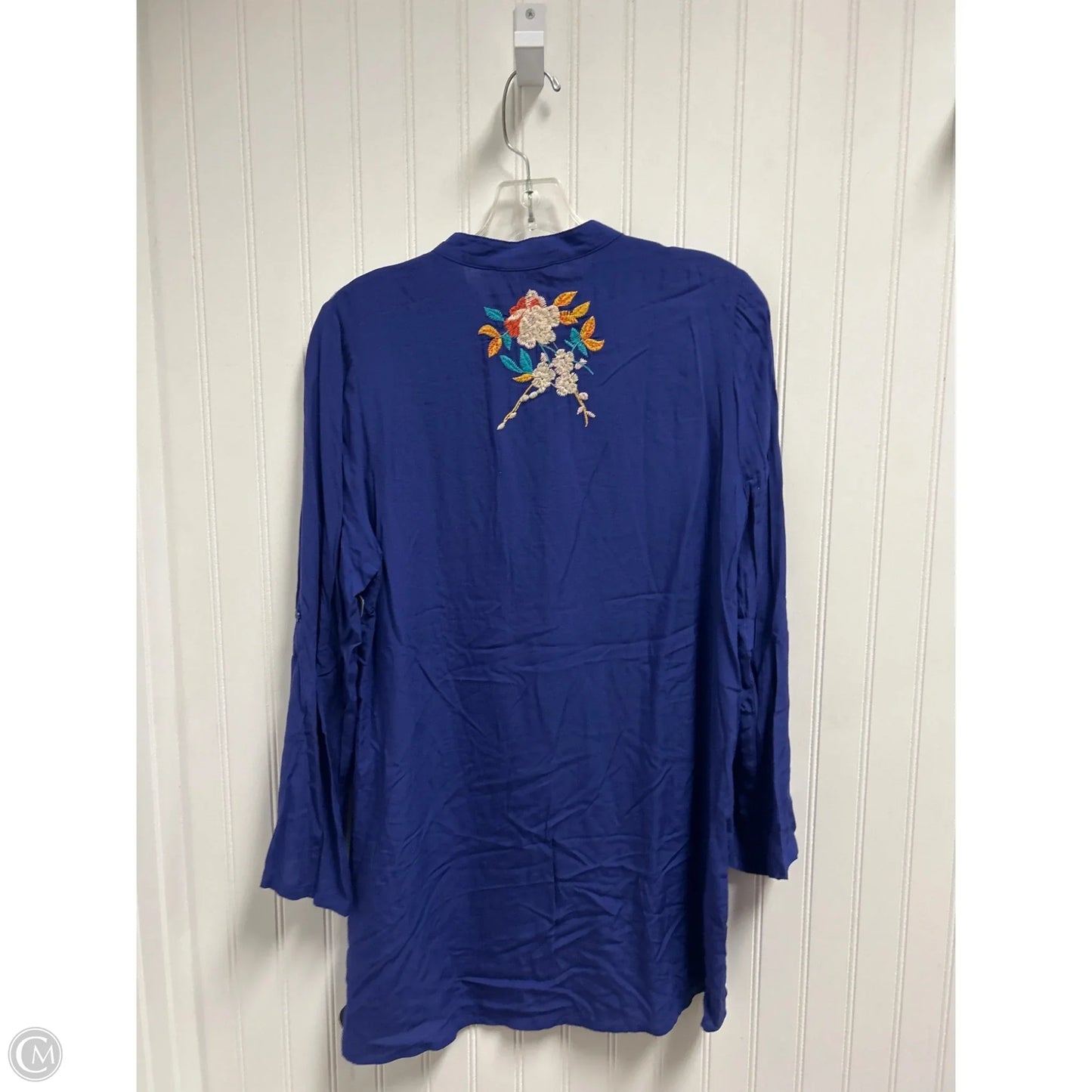 Tunic Long Sleeve By Clothes Mentor In Blue, Size: S