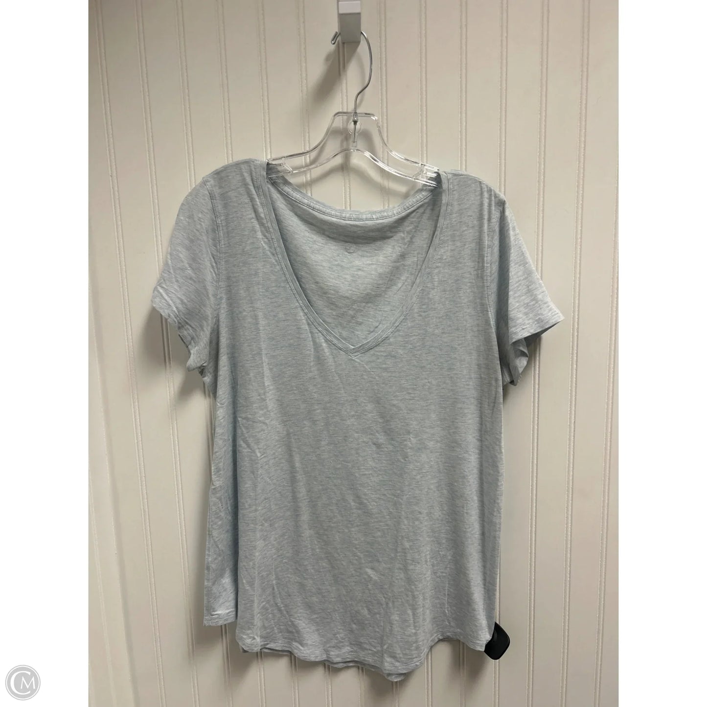 Athletic Top Short Sleeve By Lululemon In Blue, Size: Xl
