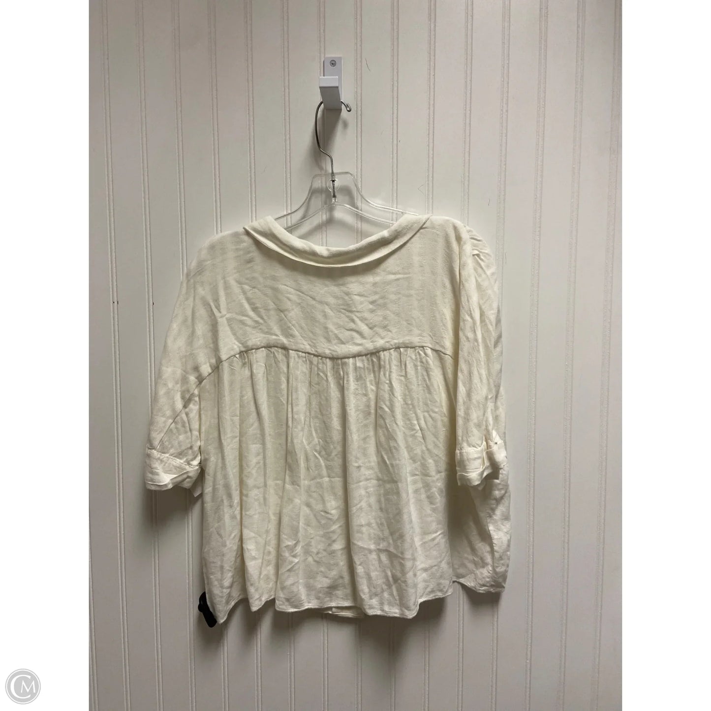 Top Short Sleeve By Zara In White, Size: L