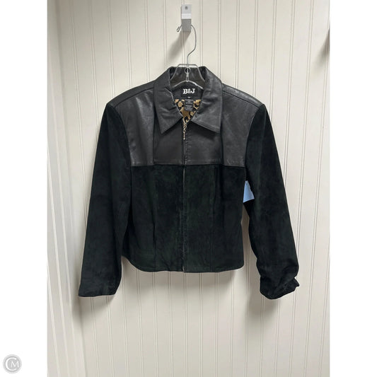 Jacket Leather By Clothes Mentor In Black, Size: M