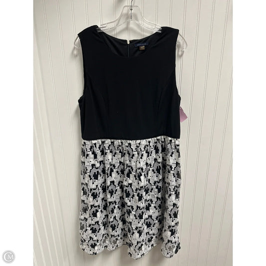 Dress Casual Midi By Tommy Hilfiger In Black & White, Size: L