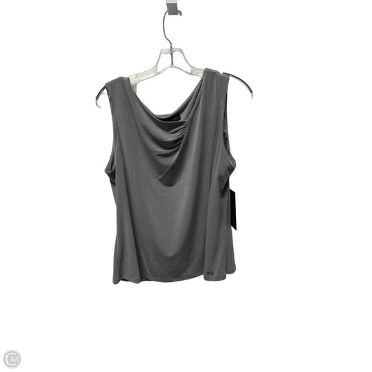 Top Short Sleeve Basic By Donna Karan In Grey, Size: Xl
