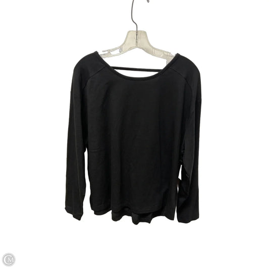 Athletic Top Long Sleeve Crewneck By Members Mark In Black, Size: M