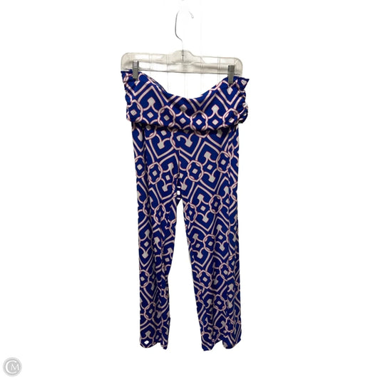 Pants Wide Leg By Tracy Negoshian In Blue & Pink, Size: 12