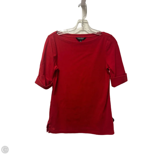 Top 3/4 Sleeve By Ralph Lauren In Red, Size: M