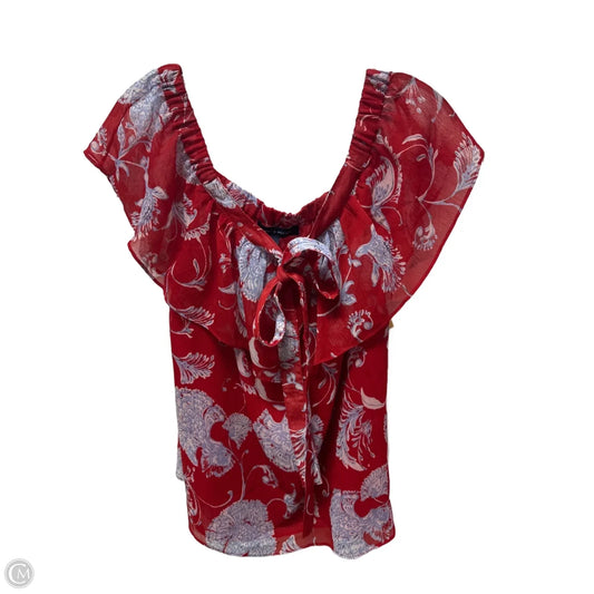 Top Short Sleeve By Tommy Hilfiger In Red, Size: M