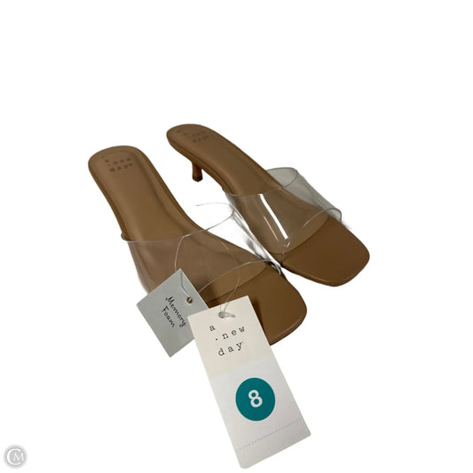Shoes Heels Kitten By A New Day In Tan, Size: 8