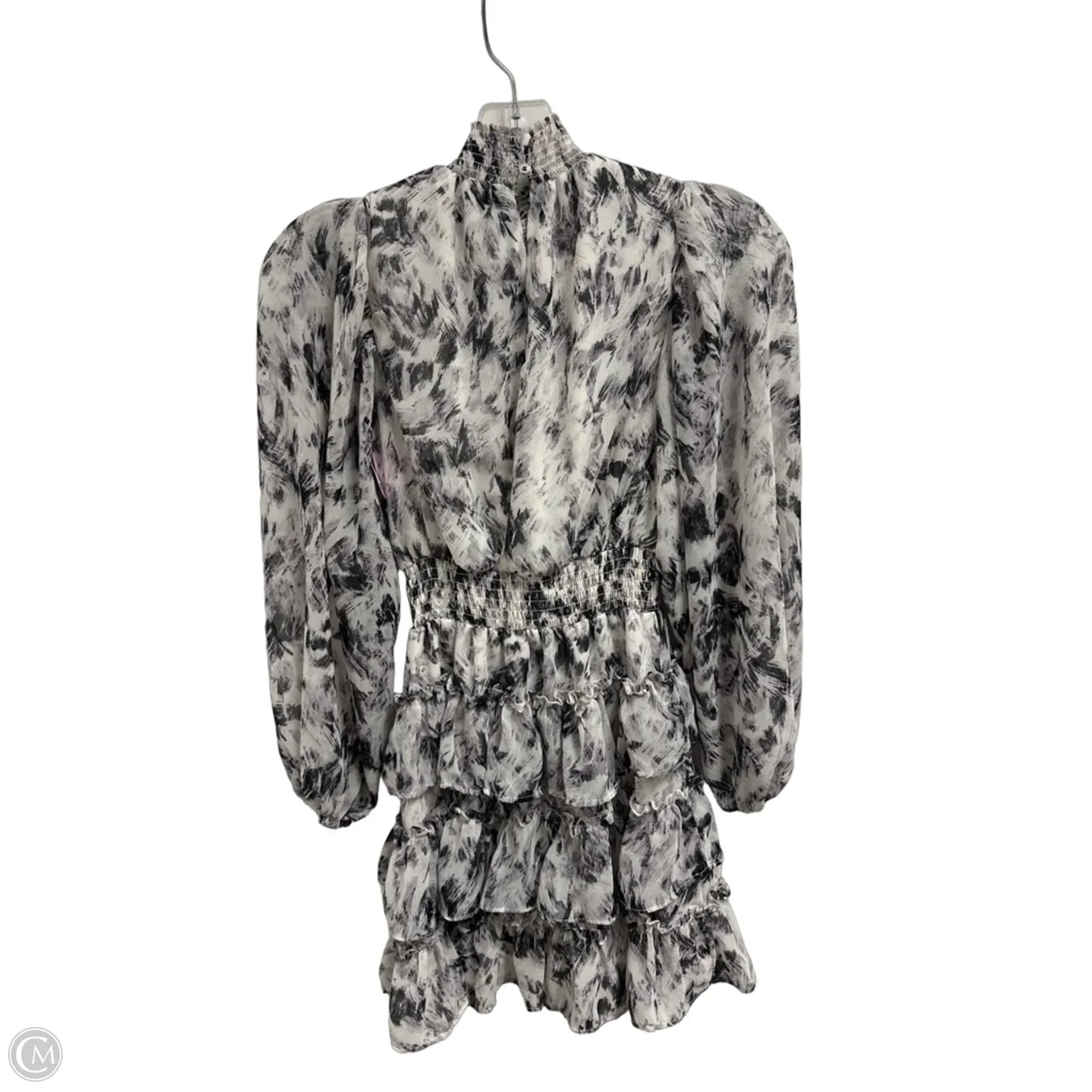 Dress Casual Short By Express In Grey & White, Size: Xxs