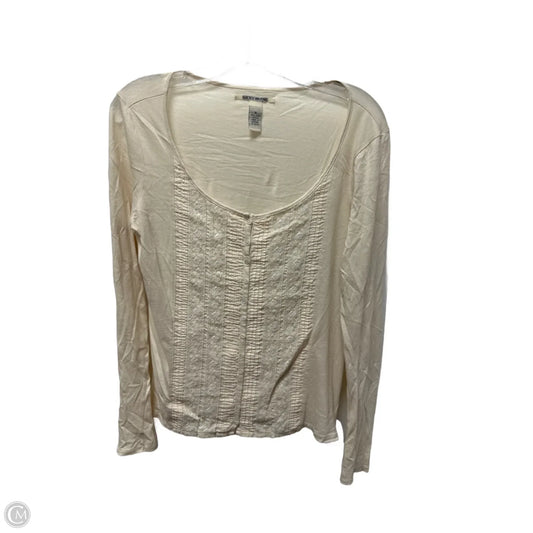 Top Long Sleeve By Lucky Brand In Cream, Size: M