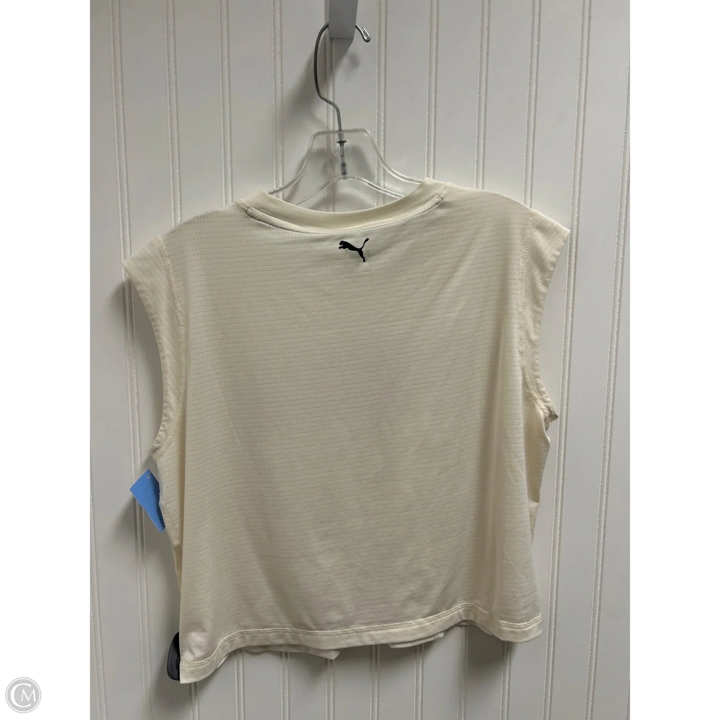 Athletic Tank Top By Puma In Cream, Size: S