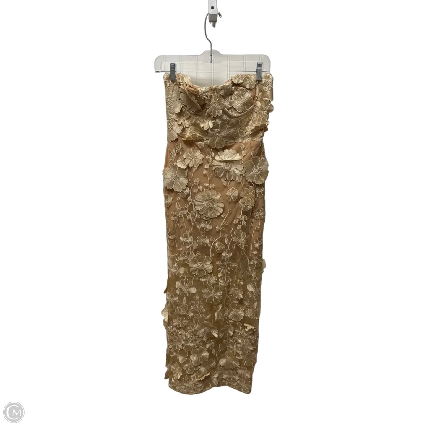 Dress Party Long By Clothes Mentor In Gold, Size: S