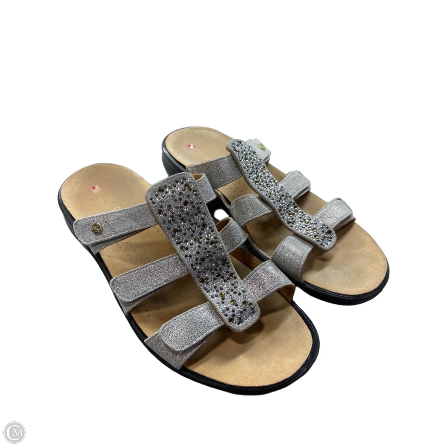 Sandals Flats By Reverie In Silver, Size: 7