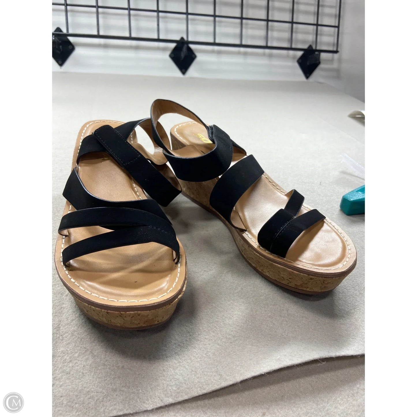 Sandals Heels Platform By Soda In Black, Size: 8.5