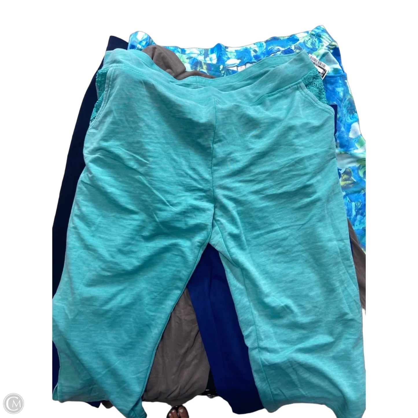 Pants Cropped By Laura Scott In Teal, Size: 18