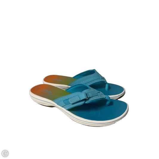 Sandals Flats By Clarks In Multi-colored, Size: 9
