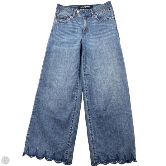 Jeans Designer By Karl Lagerfeld In Blue Denim, Size: 0