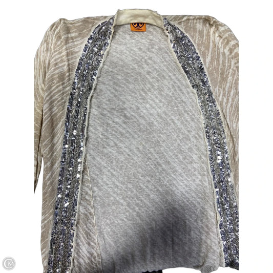 Sweater Cardigan Designer By Tory Burch In Beige, Size: Xs