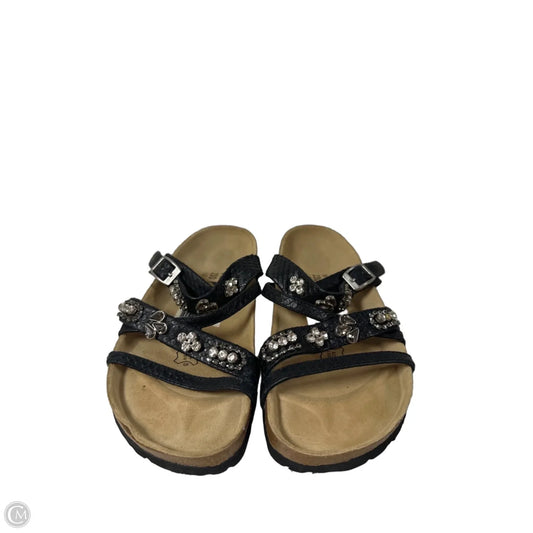 Sandals Flats By Birkenstock In Black, Size: 6