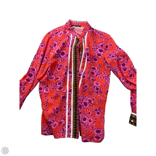 Top Long Sleeve Designer By Kobi Halperin In Orange & Purple, Size: Xs
