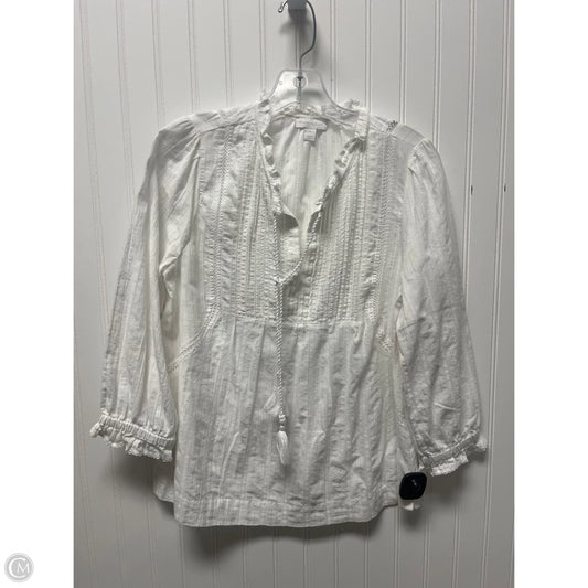 Top Long Sleeve Basic By Charter Club In White, Size: S