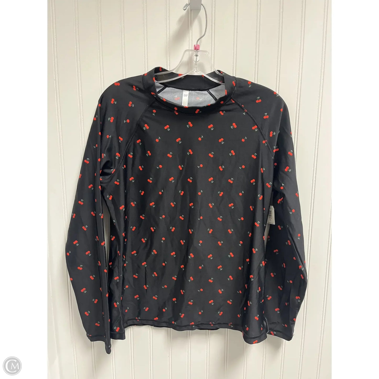 Top Long Sleeve Basic By Gap In Black, Size: Xl
