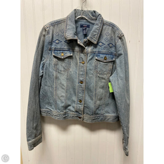Jacket Denim By Chaps In Blue Denim, Size: Xl