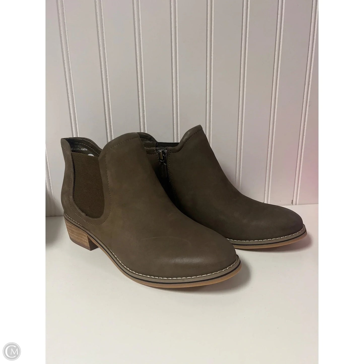 Boots Ankle Heels By Blondo In Brown, Size: 8.5