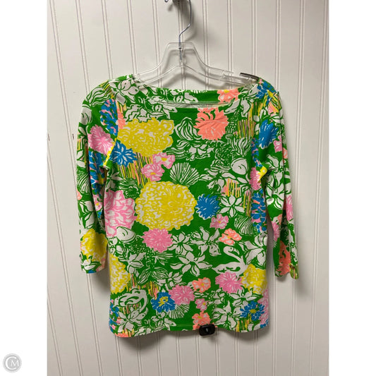 Top Long Sleeve Designer By Lilly Pulitzer In Green, Size: Xs