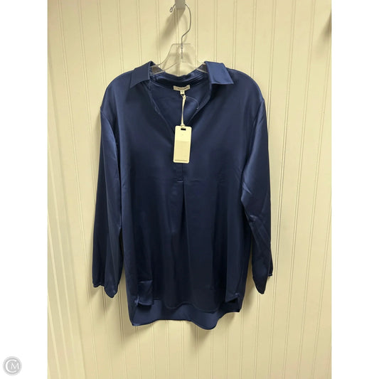 Top Long Sleeve By Pleione In Blue, Size: S