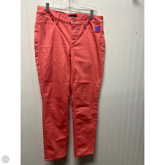 Jeans Straight By Talbots In Pink, Size: 8