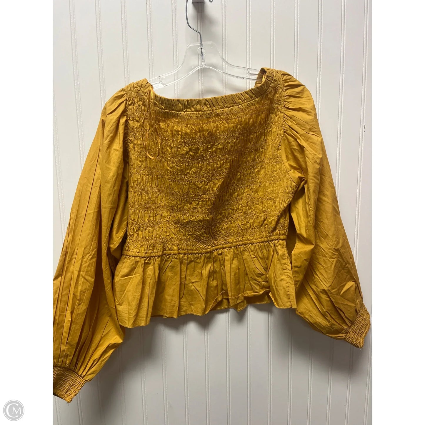 Top Long Sleeve By Free People In Yellow, Size: L