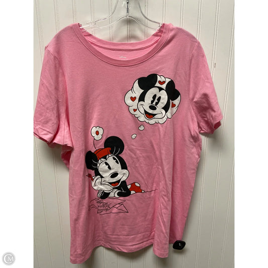 Top Short Sleeve Basic By Disney Store In Pink, Size: L