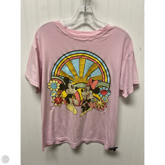 Top Short Sleeve Basic By Disney Store In Pink, Size: M
