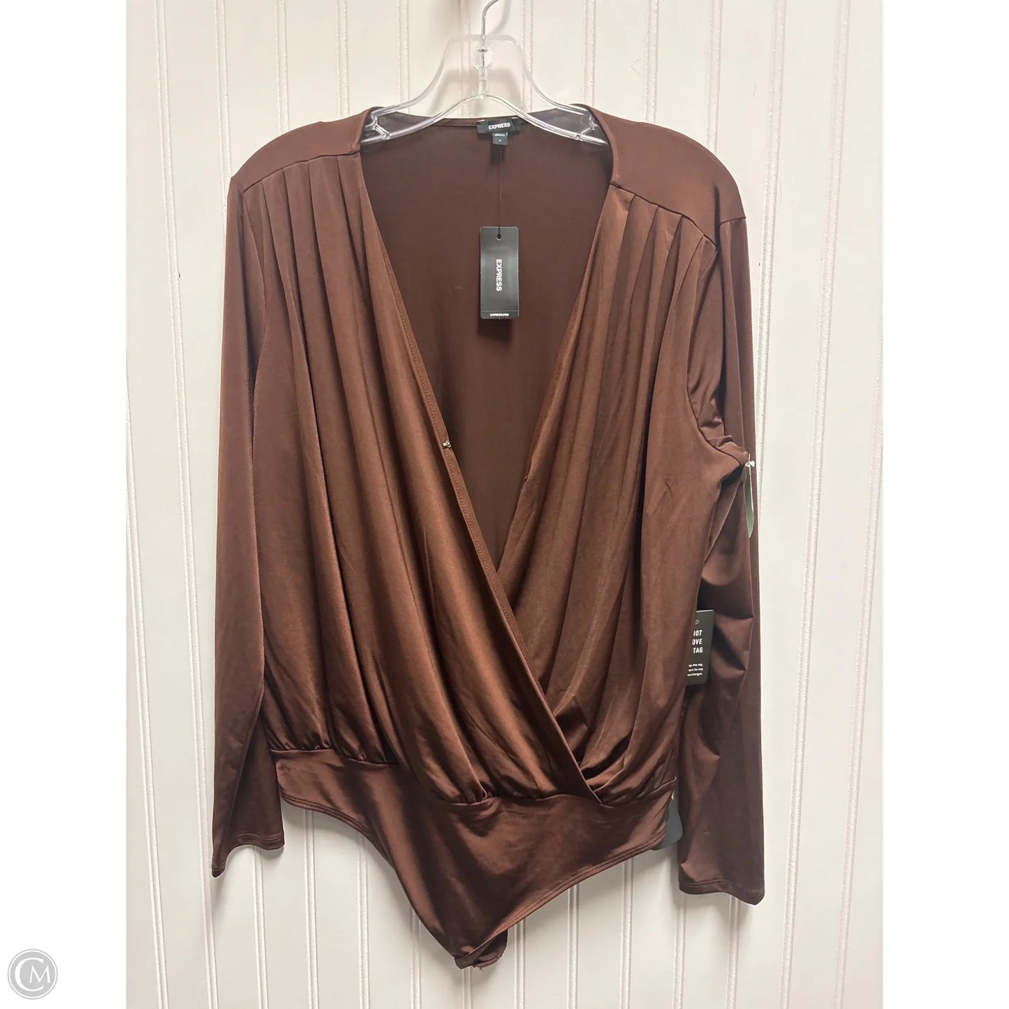Bodysuit By Express In Brown, Size: L