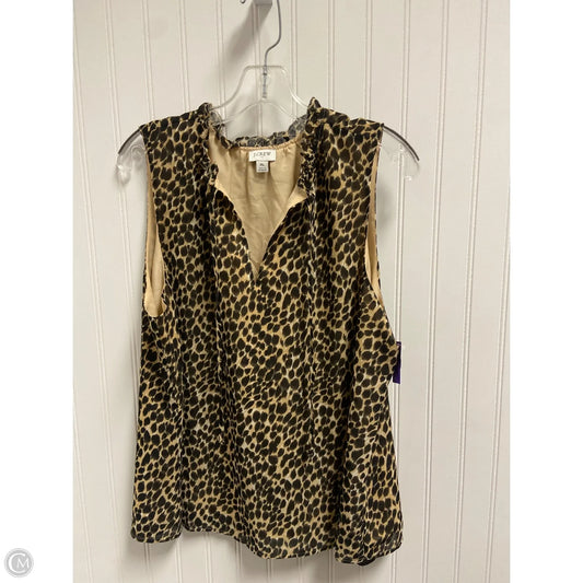 Top Sleeveless Basic By J. Crew In Animal Print, Size: Xl