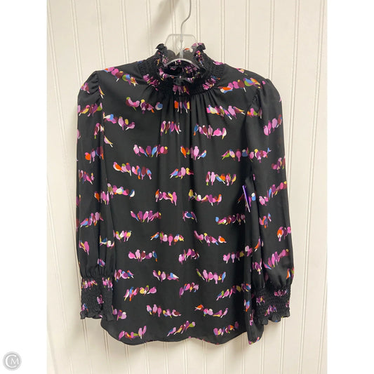 Top Long Sleeve Designer By Kate Spade In Black & Purple, Size: S