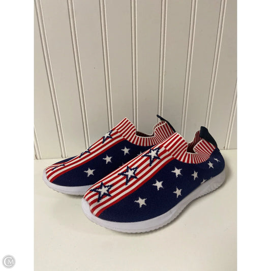 Shoes Sneakers By Cmf In Blue & Red & White, Size: 6.5