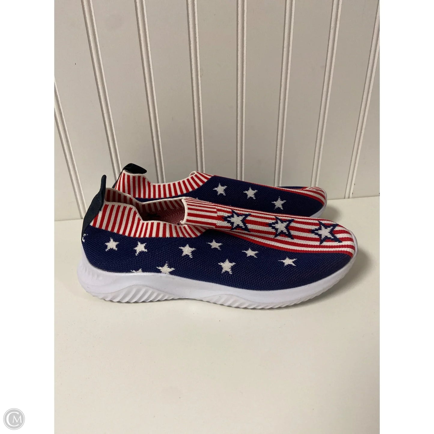 Shoes Sneakers By Cmf In Blue & Red & White, Size: 6.5