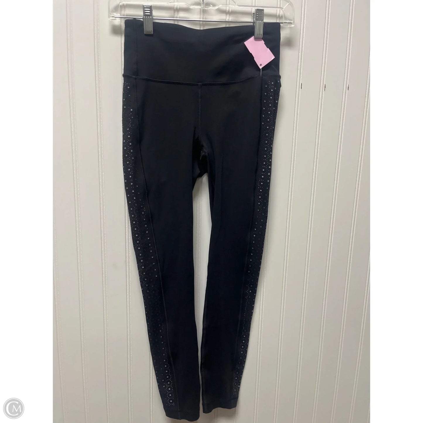 Athletic Leggings By Lululemon In Black & Cream, Size: S