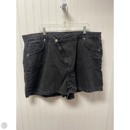 Shorts By Boohoo Boutique In Black Denim, Size: 18