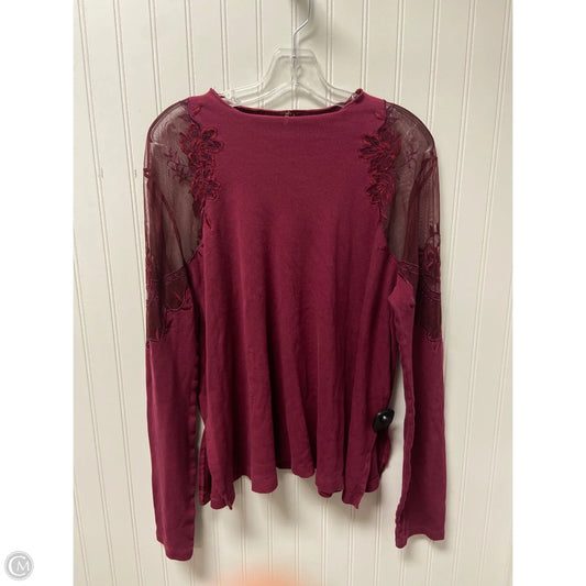 Top Long Sleeve By Free People In Purple, Size: M