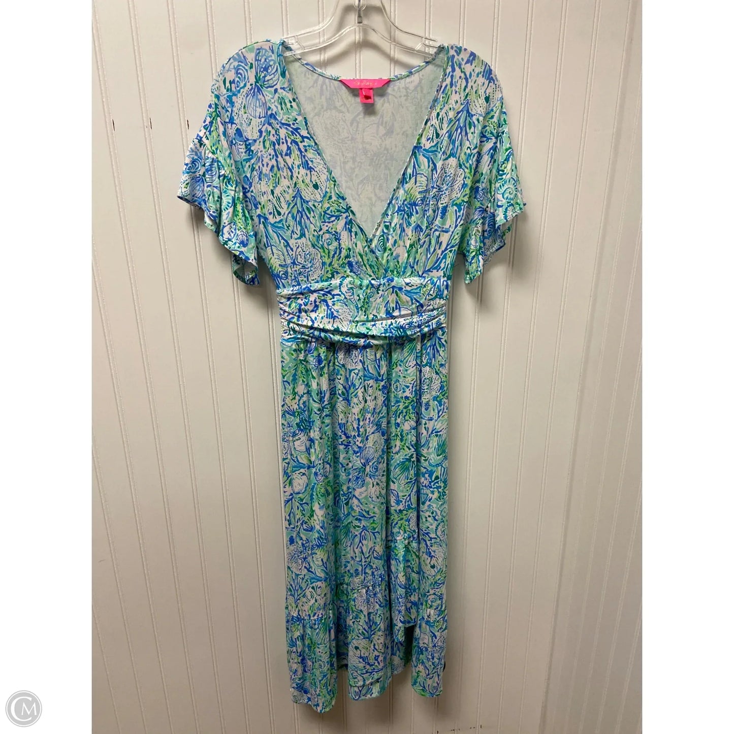 Dress Designer By Lilly Pulitzer In Blue & Green, Size: Xs
